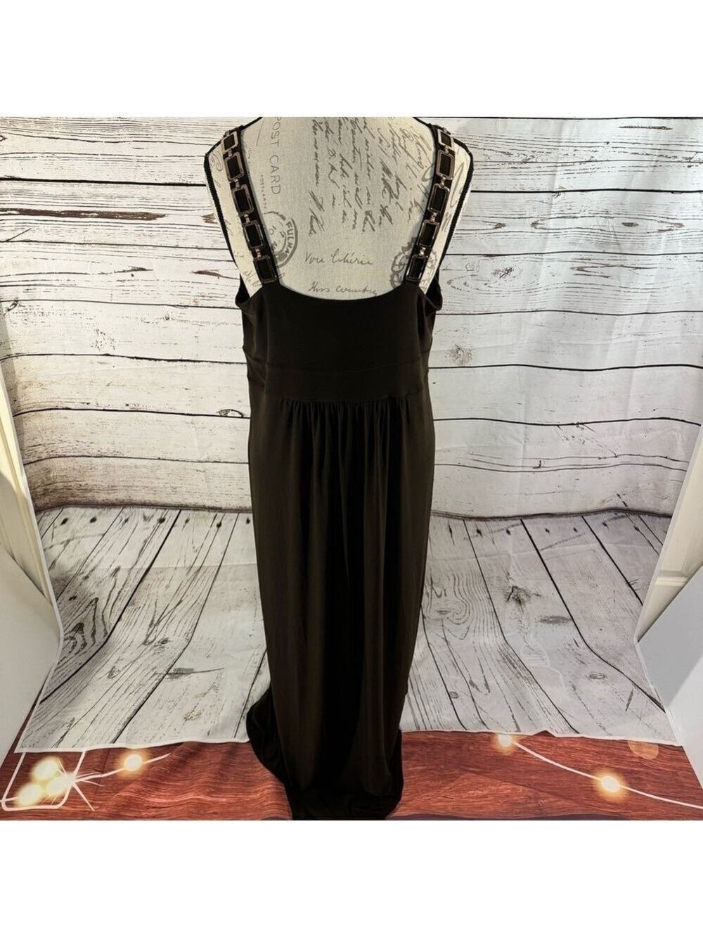 Chico’s Solid Nala Chocolate Maxi Dress Size 2 (L/12) - Picture 5 of 11